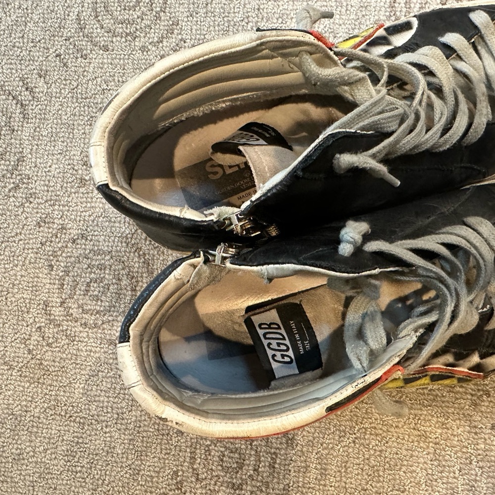 Golden Goose GGDB Slide Leather High-Top Sneakers 43 - Picture 7 of 9